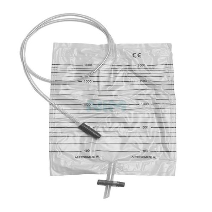 Sacca Raccolta Urina 2 Litri senza Valvola con Tubo 90 cm per Catetere a Letto, Monouso Sterile – Comfort and Sicurezza and Protezione per your Igiene Intima