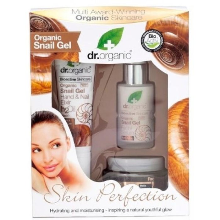 Dr Organic Snail Skin Gift Set - cofanetto viso corpo alla bava di lumaca