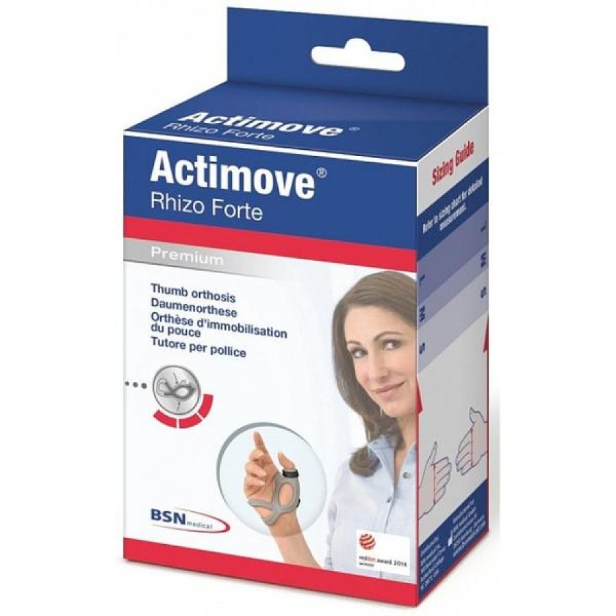 Actimove Rhizo Forte Tutore Pollice Destro Taglia S – Supporto Immobilizzante per Rizoartrosi e Lesioni Legamentose