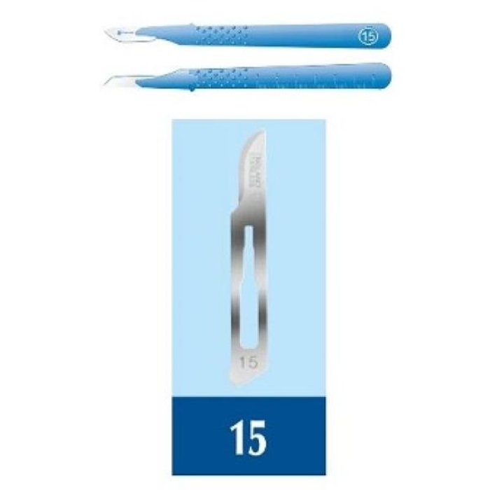 Bisturi sterile monouso con lama numero 15 in acciaio chirurgico MEDS confezione singola