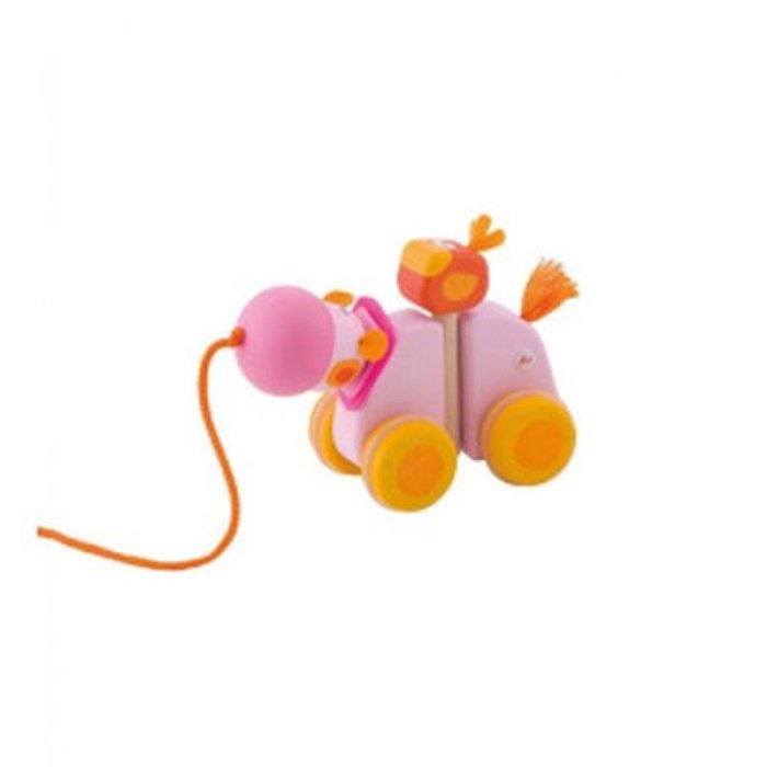 Sevi trainabile ippopotamo - gioco in legno trainabile a forma di ippopotamo