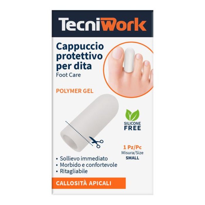 Cuscino dita in gel destro misura L - protezione in gel per dita del piede