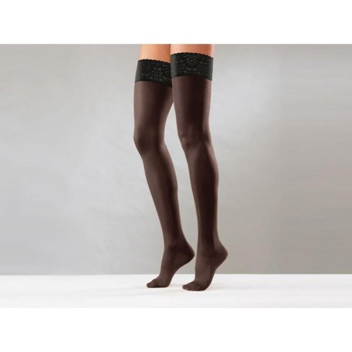 Medi 18 calza autoreggente sabbia punta aperta tg 5 a compressione graduata