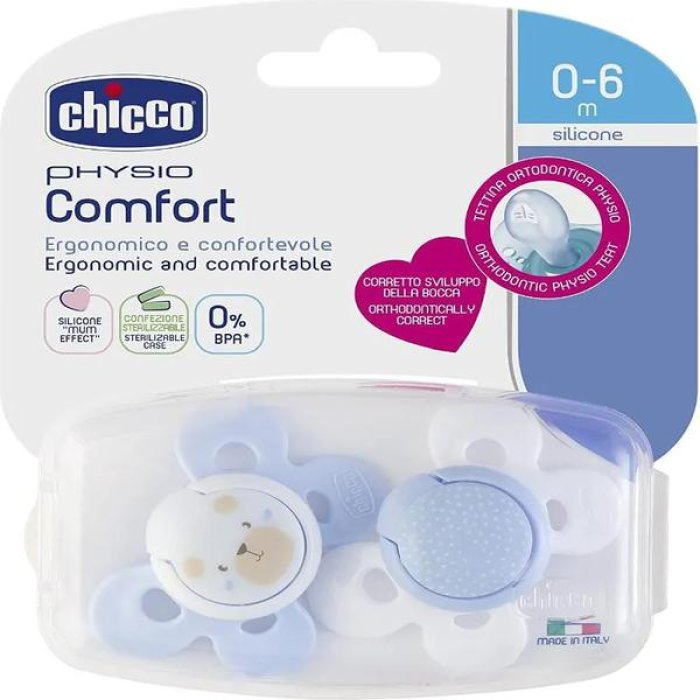 Bebé C succhietto Natural Physio 0-6 mesi - succhietto anatomico in silicone per neonati