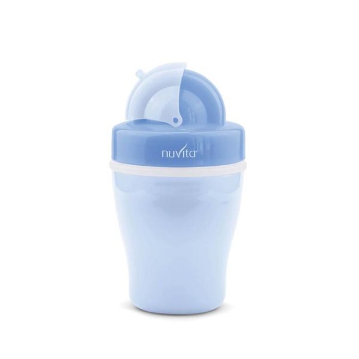 Nuvita Tazza Con Cannuccia E Doppio Isolamento Termico Blu 18 M+ 200 Ml