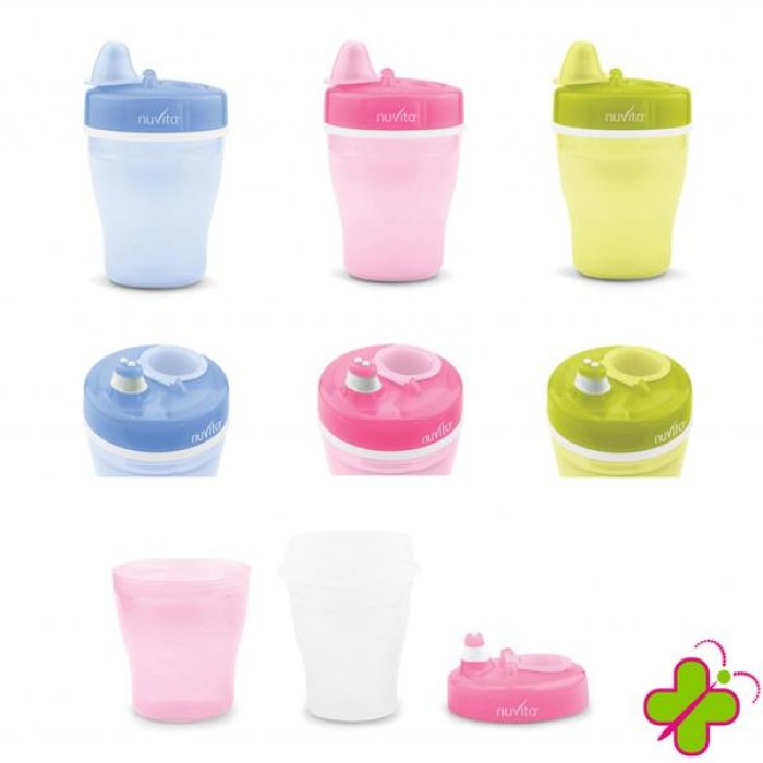 Nuvita Tazza Doppio Isolamento Termico E Beccuccio Rigido Verde 12 M+ 200 Ml