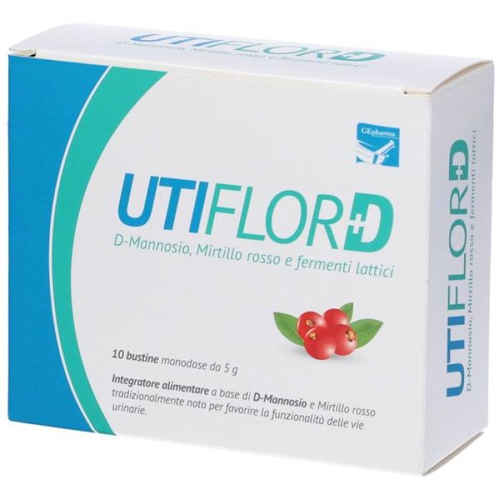 Utiflor D Integratore Probiotico 10 Bustine da 4 g per Benessere Intestinale e Vie Urinarie