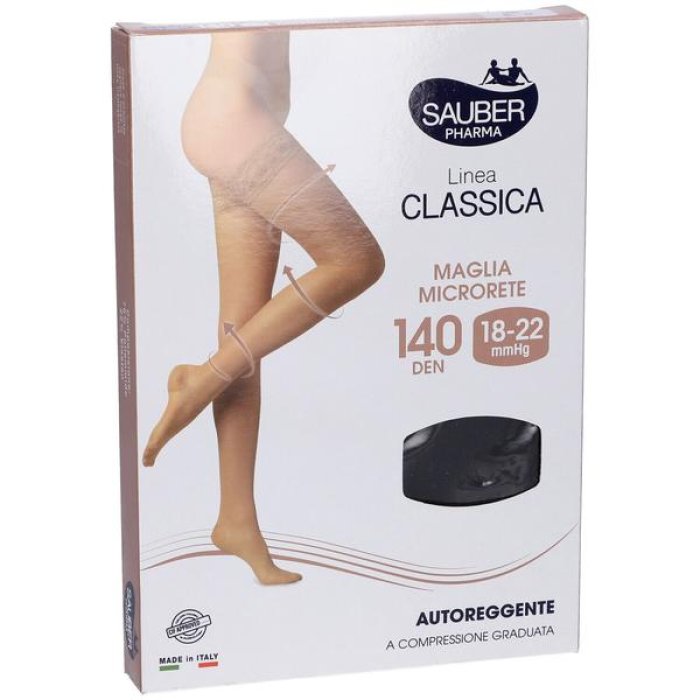 Sauber Classico autoreggente 140 den taglia 2 - collant a compressione graduata 140 den