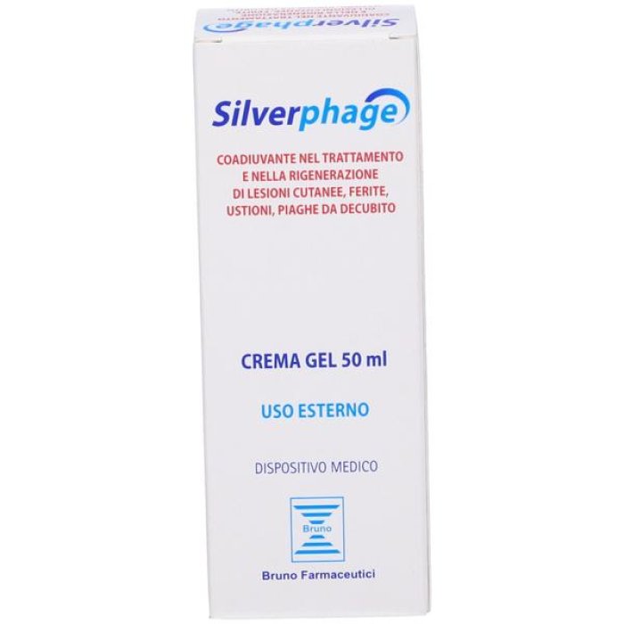 Silverphage Crema Gel 50 ml Lenitiva Riparatrice per Pelle Sensibile e Irritata