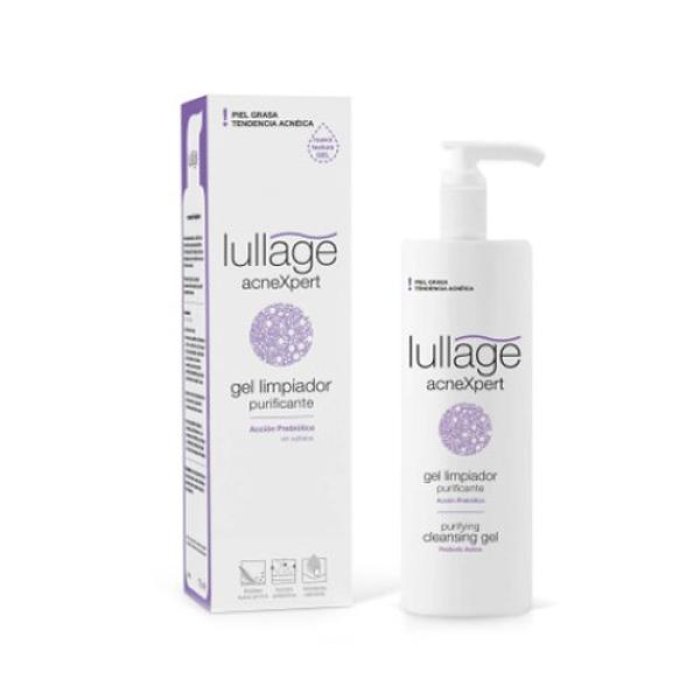 Lullage Gel Detergente Purificante Viso 200 ml per Pelle Grassa e a Tendenza Acneica