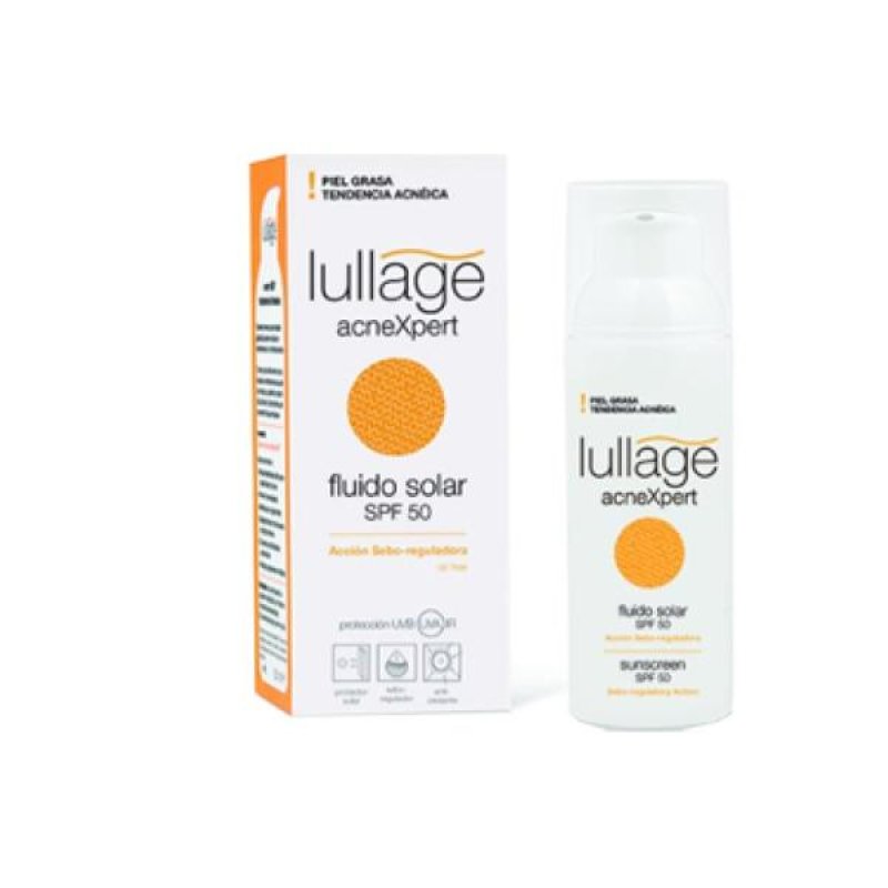 Lullage Fluido Solare SPF50 50 ml – solare viso pelle grassa e acneica ad alta protezione