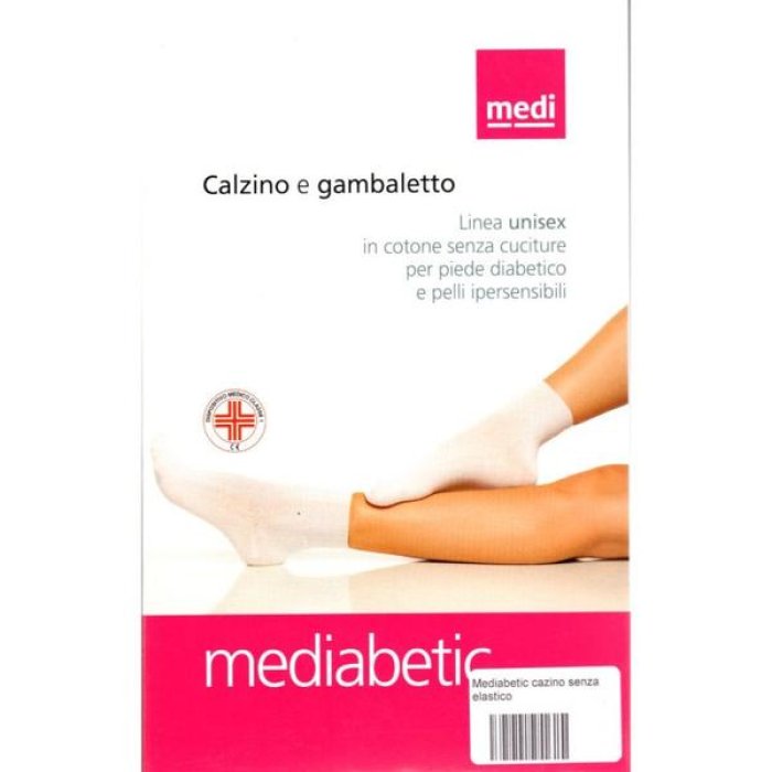 MEDIABETIC Calzino Bianco M