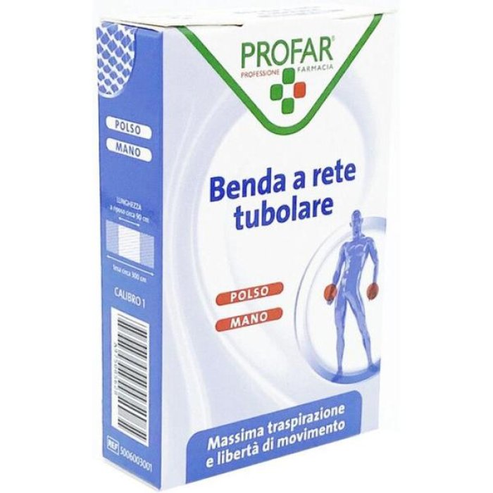 Federfarma.co Benda A Rete Elastica Polso Mano 3 Mt Tesi Calibro 1 Profar