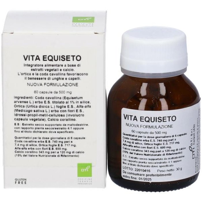 Vita Equiseto Oti 60 Capsule Integratore Alimentare per Capelli, Unghie e Tessuto Connettivo