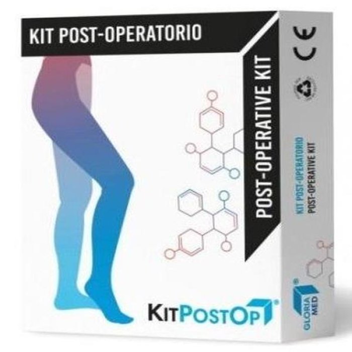 Gloriamed Kit Post Operatorio Monogamba Destra con Calza Elastica Medicale a Compressione Graduata Taglia M-L