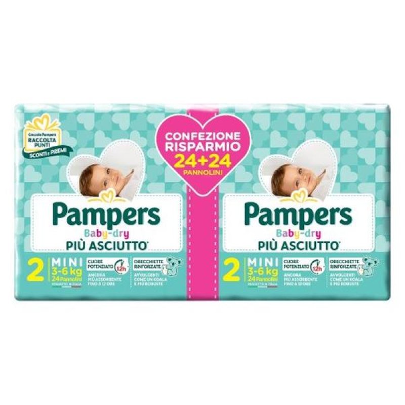 Pampers Baby Dry Duo Pannolini Super Assorbenti per Neonati e Bambini Pampers Baby Dry Duo Pannolini Super Assorbenti per Neonati e Bambini