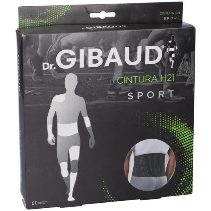Cintura Lombare Gibaud Sport Altezza 21 cm per Sostegno Schiena e Zona Lombare durante Attività Sportive
