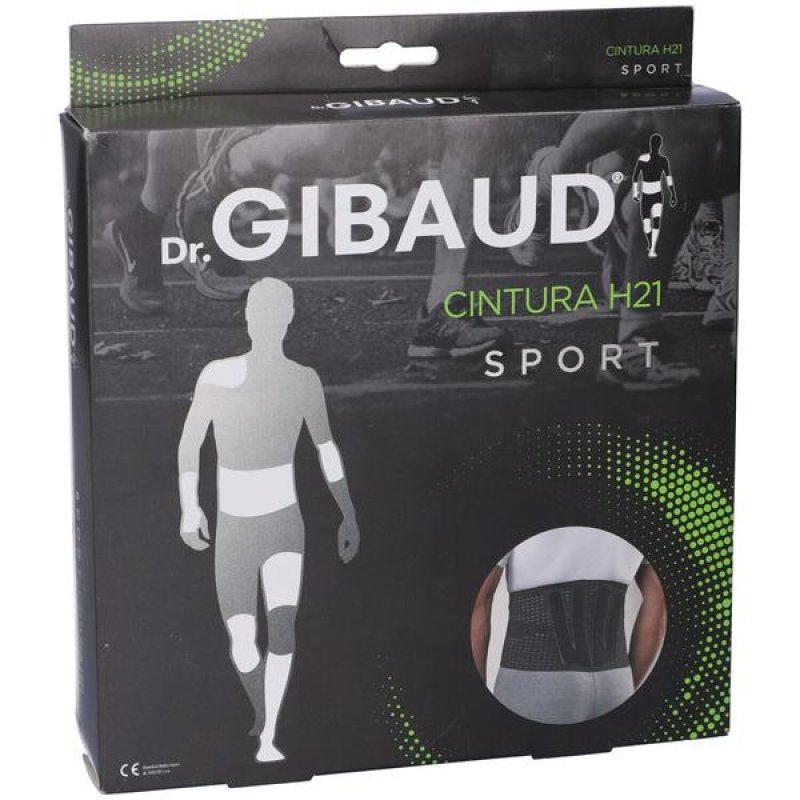 Cintura Lombare Gibaud Sport Altezza 21 cm per Sostegno Schiena e Zona Lombare durante Attività Sportive