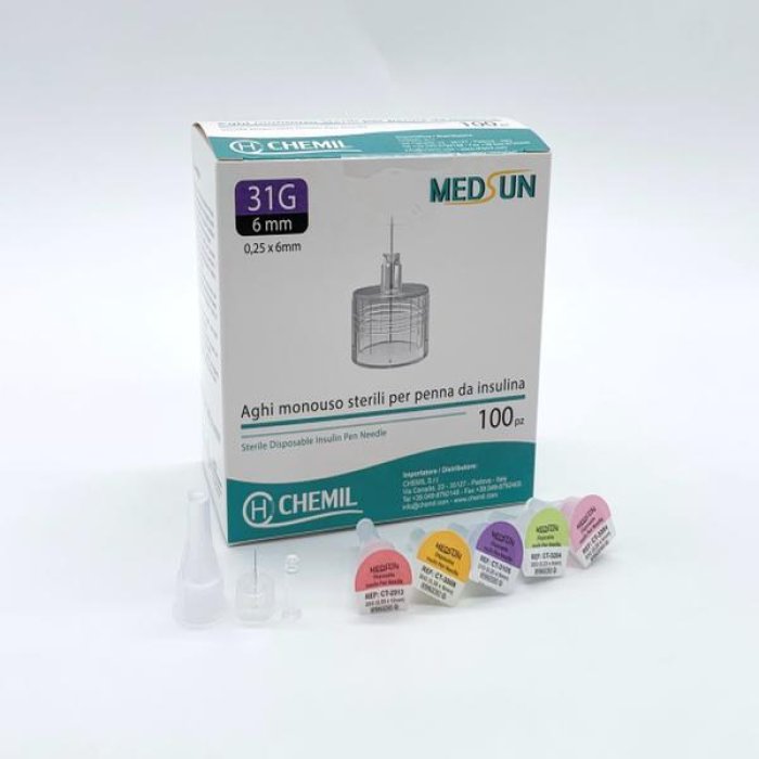 Curafine ago penna 6 mm 100 pezzi - aghi per penna insulina sterili monouso