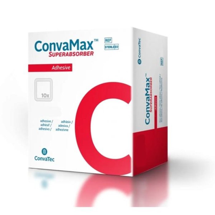 Convamax Superabsorber Adhesive 15x15 cm 10 pezzi - medicazione superassorbente per lesioni molto essudanti