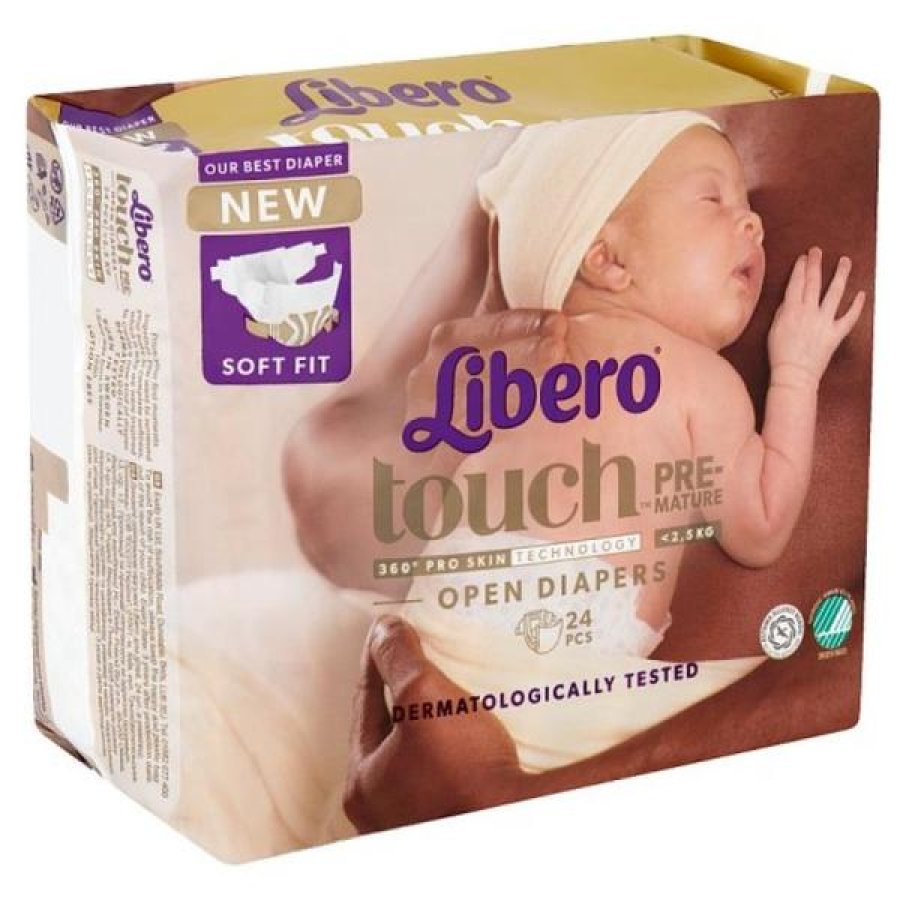 Libero Touch Prematuri 24 pannolini - pannolini morbidi per neonati prematuri e di basso peso Libero Touch Prematuri 24 pannolini - pannolini morbidi per neonati prematuri e di basso peso