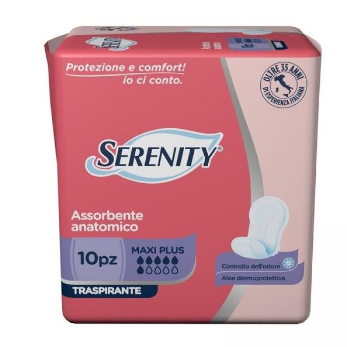 Pannolone Sagomato Serenity Assorbente Anatomico Traspirante Maxi Plus 10 Pezzi