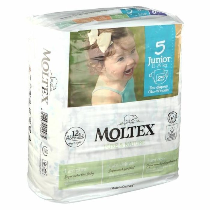 Pannolini Moltex Pure&Nature Taglia 5 Junior 25 Pezzi 11-16kg