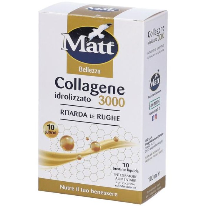 Matt collagene idrolizzato 3000 - integratore di collagene idrolizzato in polvere