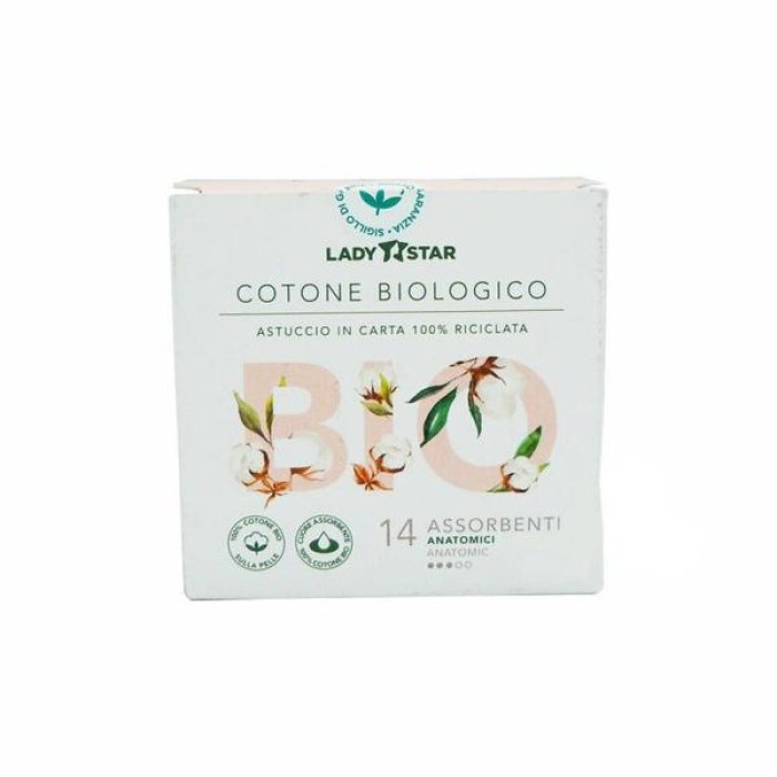 Farvima Medicinali Assorbenti Esterni Ladystar 100%cotone Bio Anat 14 Pezzi