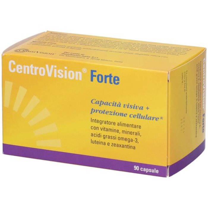 Centrovision Forte Integratore per la Vista 90 Capsule | Luteina Zeaxantina Vitamine e Zinco per il Benessere degli Occhi