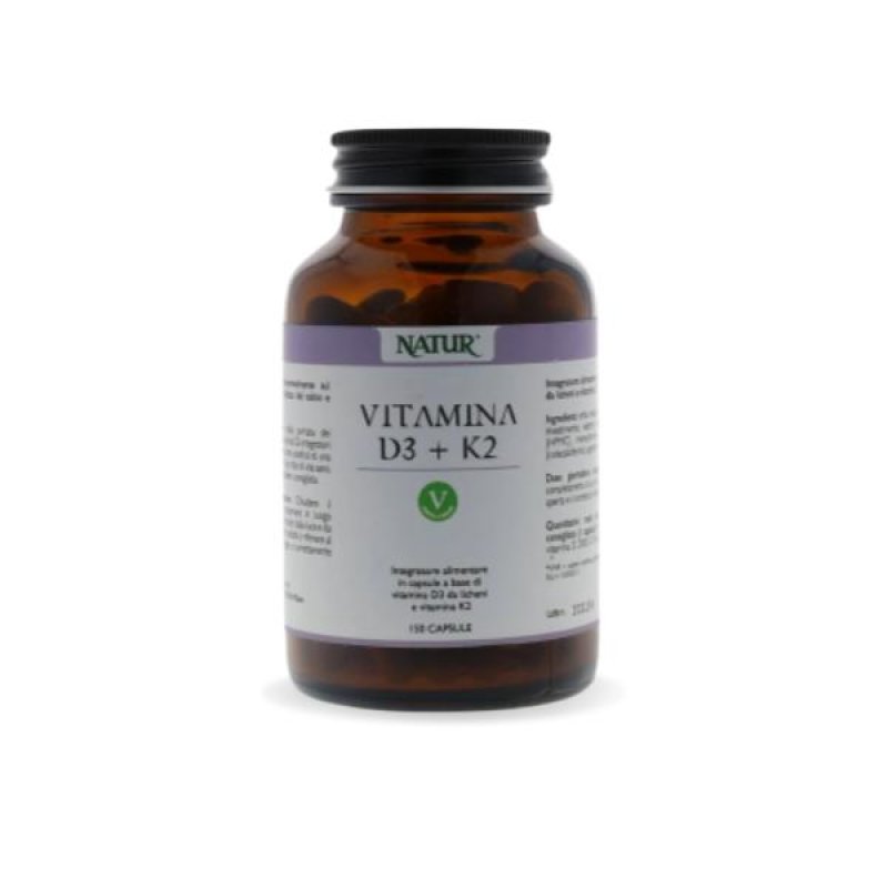 Vitamina D3 e Vitamina K2 in Capsule – Integratore Naturale ad Alto Dosaggio per Ossa e Sistema Immunitario – Confezione da 150 Capsule
