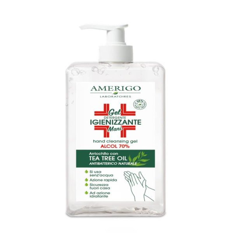 Gel Igienizzante Mani 500 ml – Gel Mani Disinfettante ad Asciugatura Rapida Senza Risciacquo