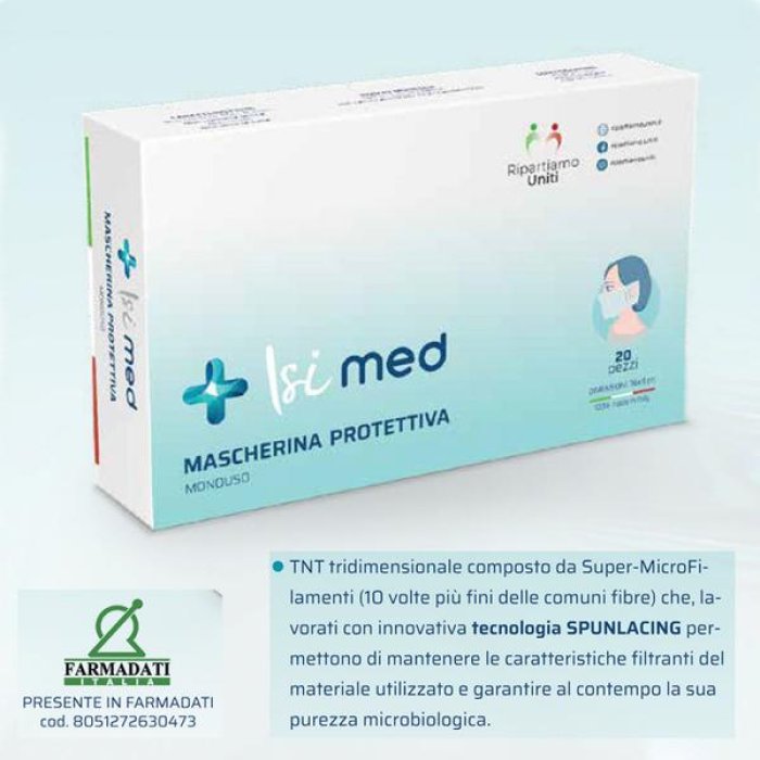 Mascherina protettiva 20 pezzi - mascherine filtranti monouso