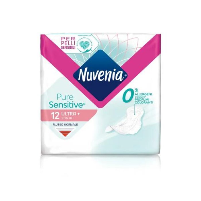 Nuvenia Pure Sensitive Ultra Giorno 12 pz - assorbenti con ali per pelli sensibili