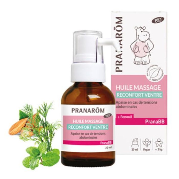 Pranarom Bebe Olio da Massaggio alla Mandorla 30 ml – Olio Naturale Delicato per la Pelle Sensibile dei Neonati