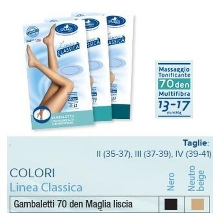 Keisler gambaletto 70 den beige taglia 5 - calza elastica contenitiva per il benessere delle gambe