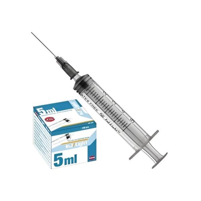 Siringa sterile 5 ml con ago sottile 10 pezzi - siringhe monouso per uso iniettivo