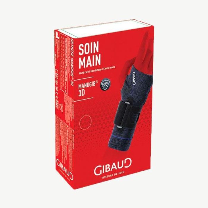 Gibaud Manugib 3D tutore polso sinistro – Supporto anatomico per immobilizzazione e stabilizzazione del polso