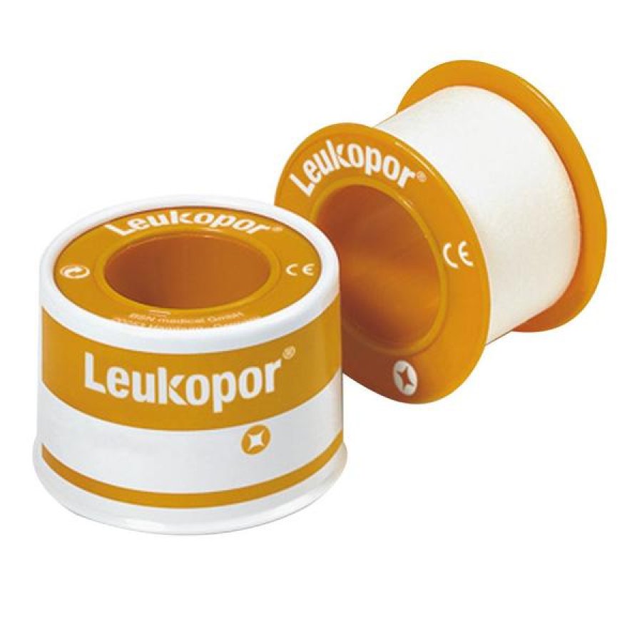 Cerotto Leukopor ipoallergenico 9,2 cm x 5 m 6 pezzi - nastro adesivo per pelli sensibili Cerotto Leukopor ipoallergenico 9,2 cm x 5 m 6 pezzi - nastro adesivo per pelli sensibili