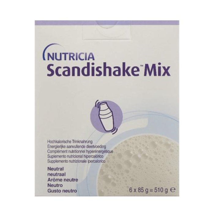 Scandishake Neutro 6 Bustine Integratore Ipercalorico in Polvere per Aumento di Peso e Supporto Nutrizionale