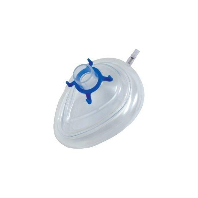 Maschera anestes per anestesia monouso per adulti misura 4 con cuscino gonfiabile e bordo morbido
