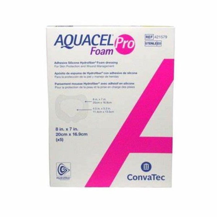 Aquacel Foam Pro 20x16,9 cm 5 pezzi - medicazione in schiuma assorbente per ferite