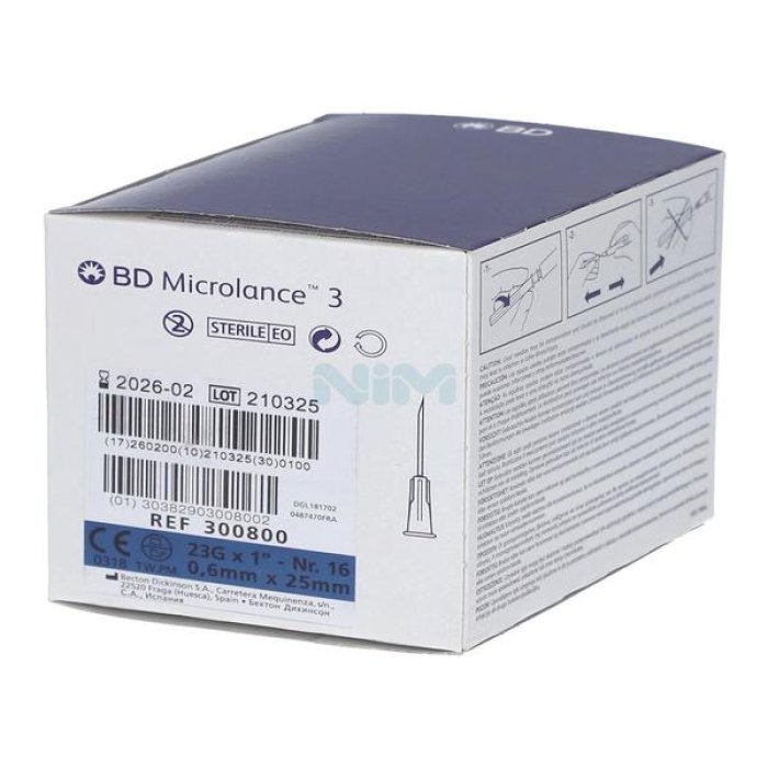 Pic Ago Ipodermico Sterile Monouso Cono Luer G23 Lunghezza 25mm 1 Pezzo