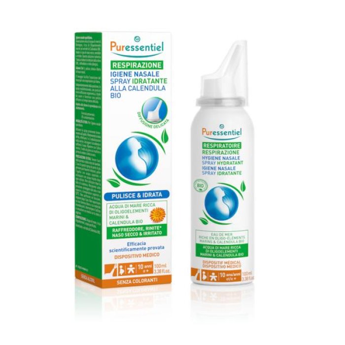 Puressentiel Respirazione - Spray Isotonico Idratante alla Calendula 100 ml