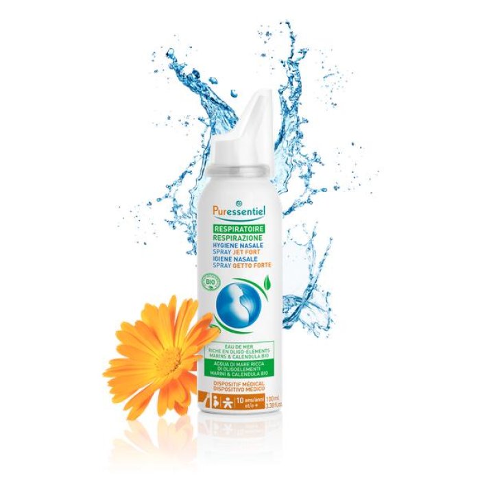 Puressentiel Respirazione - Spray Isotonico Getto Forte alla Calendula 100 ml