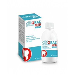 Diforal Med Collutorio 0,20% 200 ml Antisettico alla Clorexidina per Gengive Sensibili e Igiene Orale