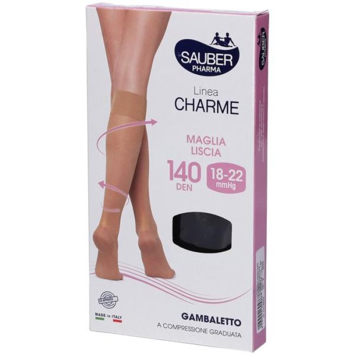 Sauber Charme Collant 140 Denari a Compressione Graduata Colore Nero Taglia 1