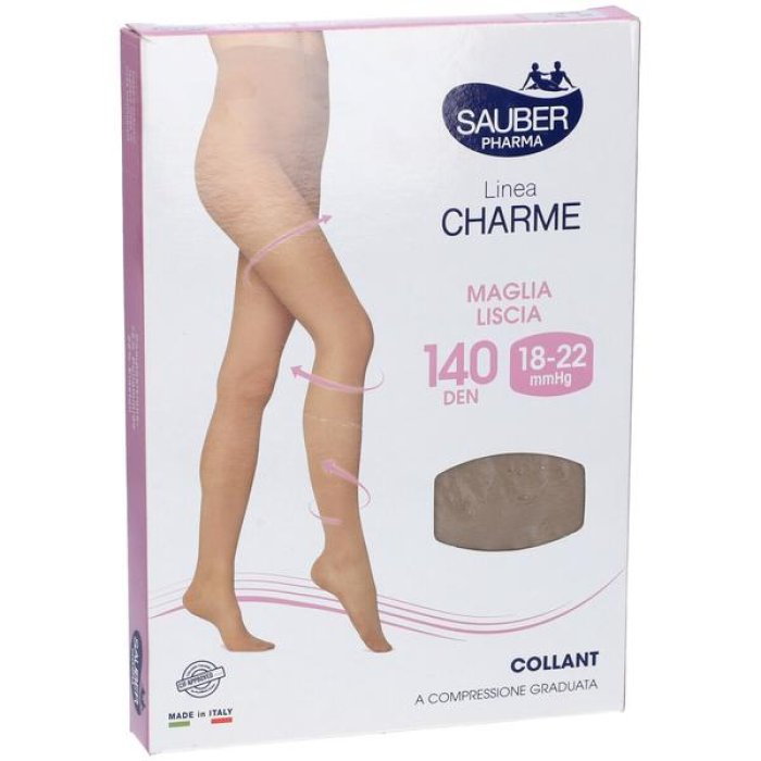 Sauber Charme 140 Collant Donna a Compressione Graduata 140 Denari Nero Taglia 3
