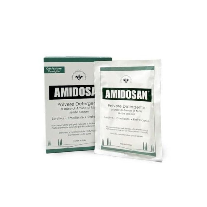 Amidosan Polvere Detergente Lenitiva per Pelle Delicata 14 Bustine da 40 g