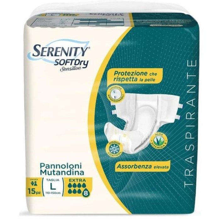 Serenity Pannolone Mutandina Sd Sensitive Super Taglia Xl 15 Pezzi